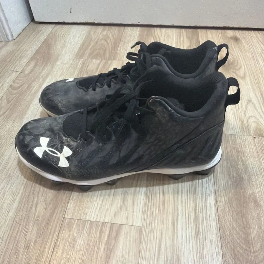 Under Armour Men Cleat Sz 8.5 Spotlight Select Mid MC Football Black 3022775-001